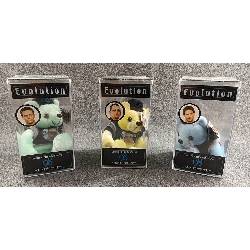 NIB Vintage 98 Degrees Evolution Set Limited Edition Rare Bears - set of 3